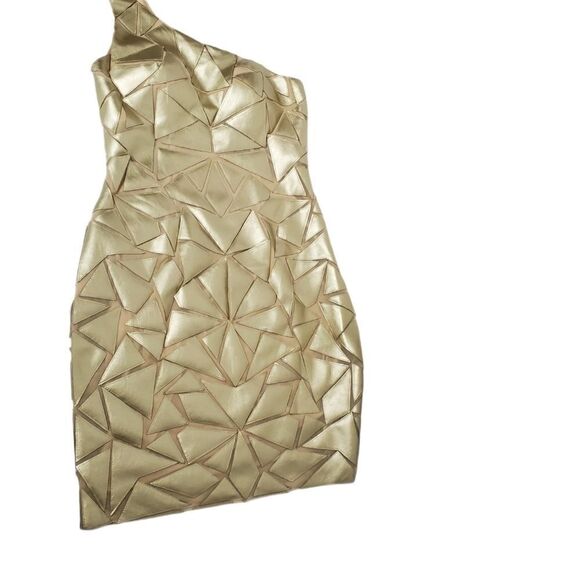 Aidan Mattox Geometric Applique Tulle Sheath Dress - Picture 3 of 14